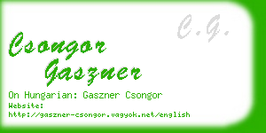 csongor gaszner business card